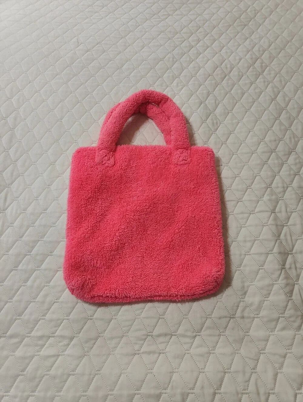 Justice Pink Furry Tote Bag For Girls